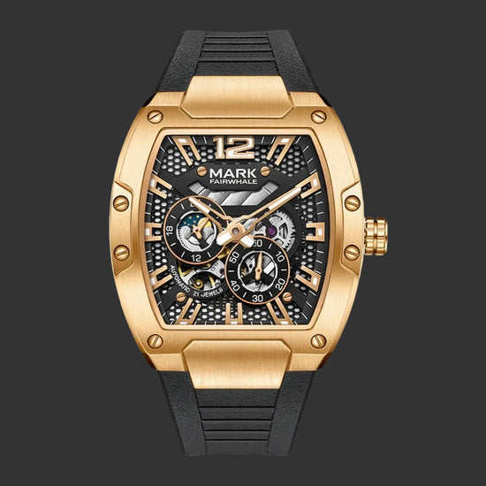 Reloj automático esqueletizado MARK FAIRWHALE Tourbillon Automatic Watch con diseño elegante y mecánica visible.